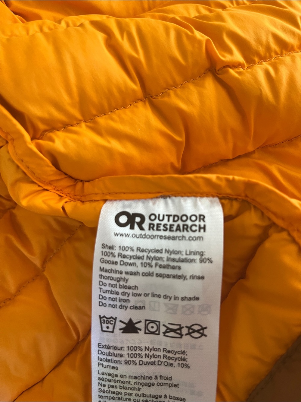Outdoor Research Transcendent Down Hoodie Jacket Sz Small - Picture 7 of 8